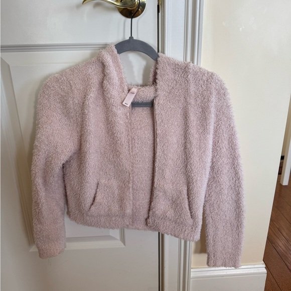 Cozy Pink Fuzzy Hooded Jacket - Picture 2 of 4
